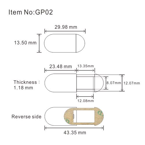 GP02 Webcam Privacy Cover For Laptops,Tablet PC