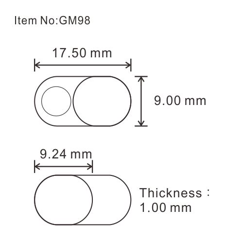 GM98 Webcam Privacy Cover by Aluminium Alloy Material